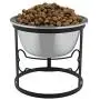 Stainless Steel Elevated Pet Bowl with Stand for Dogs and Cats-Raised Feeder for Food/Water With Removeable Dishwasher Safe Dish- 40 Oz By PETMAKER Stainless Steel Elevated Pet Bowl with Stand for Dogs and Cats-Raised Feeder for Food/Water With Removeable Dishwasher Safe Dish- 40 Oz By PETMAKER