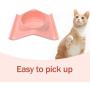 Dressyougo Tilted Slanted Feeder Single Dog Cat Bowl, Raised Lips No Spill Food and Water Feeder, Reduce Neck Stress, Dishwasher Safe