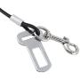 Mogoko Chew Proof Dog Car Seatbelt Safety Restraint Pet No-Chew Tether Cable Stainless Steel Dog Leashes Rope Puppy Vehicle Seat Belt with Double Clip and Latch Attachment
