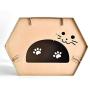 Dr.NONO Cat House Scratcher Post Cardboard Condo Cave with Catnip,Pet House Apartment,Made of Recyclable Cardboard Material