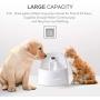 Dog Water Dispenser, Cat Drinking Fountain Pet Fountain with 2.5L (0.66GAL) Capacity, 5Pcs Carbon Filter,Ultra Quiet, Safe and Energysaving Water Bowl for Dogs Cats Birds