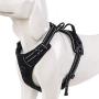 LOUXWOL Front Dog Harness No Pull Soft Padded Harness Vest with Handle and Two Leash Attachements for Large Medium Small Pet Dogs Adjustable Outdoor 3M Reflective Oxford Material