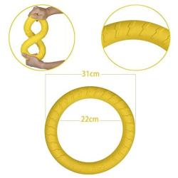 Large Dog Toys Ring Water Floating, Outdoor Fitness Flying Discs, Tug of War Interactive Training Ring for Medium and Big Dogs, 12 inch