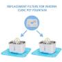 Vekonn Elliptical Cat Water Fountain Filter, 6 Filters Pack for Stainless Steel Top Elliptical Pet Fountain, 4 Carbon Filters and 2 Sponge Filters
