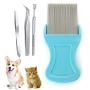 Grooming Comb Stainless Steel Tear Stain Remover for Cats Dogs and Puppy with Tweezers