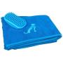 Bom Garoto Dog Grooming Kit with Absorbent Dog Towel and Dog Brush! Dog Grooming Brush Also Suitable Cat Brush, Rabbit Brush or Pet Hair Remover for Furniture. 50x30” Dog Bath Towel Microfiber Shammy