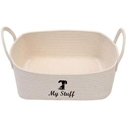 Geyecete Dog Dog Toy Basket Storage Cotton Rope Storage Basket Pet/Doy Toy Box Dog Storage Basket Basket Dog Toy Storage Basket-Dog