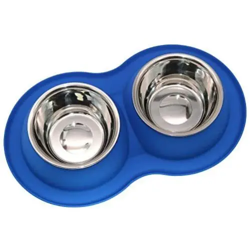 Pet Dog Bowls 2 Stainless Steel Dog Bowl with No Spill Non-Skid Silicone Mat + Pet Food Scoop Water and Food Feeder Bowls for Feeding Small Medium Large Dogs Cats Puppies Pet Dog Bowls 2 Stainless Steel Dog Bowl with No Spill Non-Skid Silicone Mat + Pet Food Scoop Water and Food Feeder Bowls for Feeding Small Medium Large Dogs Cats Puppies