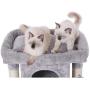 BEWISHOME Cat Tree Cat House Cat Condo with Sisal Scratching Posts, Plush Perch, Cat Tower Furniture Cat Bed Kitty Activity Center Kitten Play House