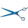 Master Grooming Tools 5200 Blue Titanium Shears — High-Performance Shears for Grooming Dogs - Straight, 7½''