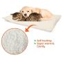 PARTYSAVING PET Bed 1PACK or 2PACK Self Heating Snooze Pad Pet Bed Mat for Pets Cats Dogs and Kittens for Travel or Home, White, Medium, APL1344, APL2255