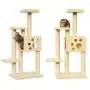 SAsagi Solid Wood Pine Cat Tree,Scratching Board Cat Furniture Tower House Cat Nest Toy Can Multi-Places for Play Sleep Grinding Claws