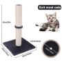 Pettom Cat Scratching Post Sisal 19.6” Height Cat Claw Scratcher with Spinning Ball Tease Toy Carpet Covered Heavy Base Vertical Full Wrapped Easy to Set Up 