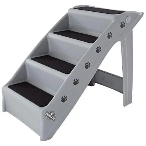 PETMAKER Folding Plastic Nonstick Pet Stairs, Durable Indoor or Outdoor