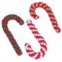 ASZX 1pcs Christmas Cotton Crutch Dog Rope Toys,Candy Cane Rope Toy Puppy Dog Chew Toys Interactive Cotton Rope Toys,Pet Training Toy for Pet Teeth Cleaning,Color Random