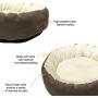 CHEWIE Comfortable Round Cat Bed and Small Dog Bed, Bite Resistance, Non-Slip and Waterproof Bottom,High Walls, Machine Washable