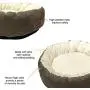 CHEWIE Comfortable Round Cat Bed and Small Dog Bed, Bite Resistance, Non-Slip and Waterproof Bottom,High Walls, Machine Washable