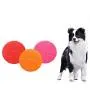 Rubber Tire Flyer Dog Toy, Frisbee, Bright Color Frisbees，Floatable Dog Frisbees for Fetch, Tug of War, Catch, Play – Great for Beach and Pool,(3PCS) (red Orange Pink)