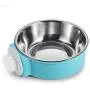 Crate Dog Bowl Stainless Steel Removable Food Bowl Feeder Pet Drink Water Dish Hanging on Cages for Puppy Cat Parrot Bird