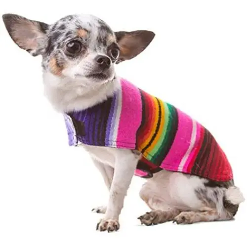 Handmade Dog Poncho from Mexican Serape Blanket - Dog Clothes - Coat - Costume - Sweater - Vest Handmade Dog Poncho from Mexican Serape Blanket - Dog Clothes - Coat - Costume - Sweater - Vest