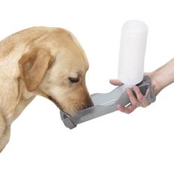 Guardian Gear Pet Waterer Handy-Drink Portable Water Drinking Bottle for Pets, Silver