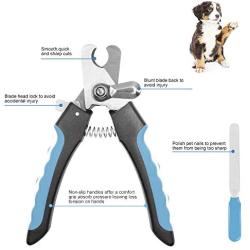 HeyPX Dog & Cat Nail Clippers, Pets Trimmer with Nail File, Safety Guard to Prevent Overcutting, Razor Sharp Blade, Professional Grooming Tool for Large and Small Animals Red