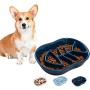 SIDUCAL Ceramic Slow Feeder Cat Dog Bowls, Fun Interactive Fishbone Design Bowl, Anti-Gulping Healthy Eating Diet cat Bowls, Slow Pet Bowl