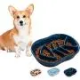 SIDUCAL Ceramic Slow Feeder Cat Dog Bowls, Fun Interactive Fishbone Design Bowl, Anti-Gulping Healthy Eating Diet cat Bowls, Slow Pet Bowl