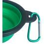 leqingchun Portable Travel Bowl Silicone pet Bowl, Collapsible Dog Bowl, cat Bowl Water Supply Travel Bowl Green + Fruit Green