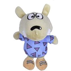 Nickelodeon for Pets Rockos Modern Life Spunky Figure Plush Dog Toy - 6 Inch White Squeaky Dog Toy for All Dogs - Nickelodeon Toys for Dogs, Squeak Dog Toy (FF14784)