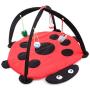 FairOnly Convenient Life Beetle Shape Print Pet Tent Toy with Balls for Cat Climing Playing