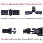 Hikiko Dog Harness No Pull Dog Harness+Dog Collar Adjustable Outdoor Metal D Buckle Easy to Control Reflective Oxford Vest for Medium and Large Dogs