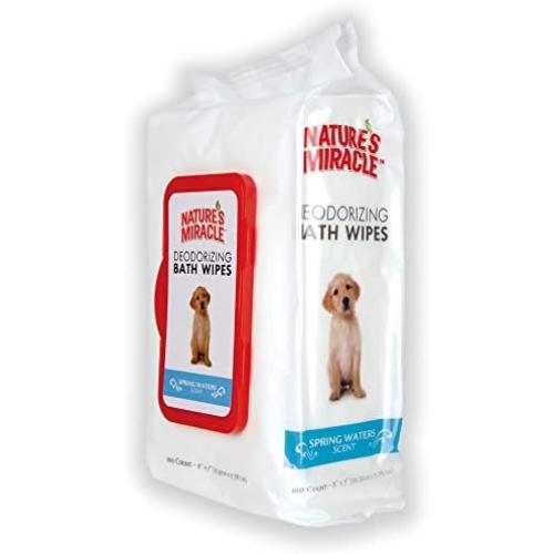 Natures Miracle Deodorizing Bath Wipes for Dogs