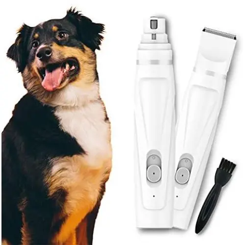 Dog Grooming Clippers, MICUDA Dog Nail File Trimmers 2-Speed Electric Rechargeable Grooming & Smoothing Kit for Small Medium Large Dogs & Cats