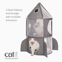 Catit Vesper Rocket Cat Tower, Grey, 42002