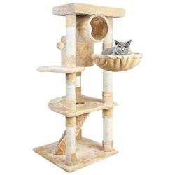 TOYSBOOM Cat Tree with Scratching Posts, Multi Level Cat Play House with Hammock Condo Platform, Kitten Activity Center Cat Tower for Indoor Cats 47 inch