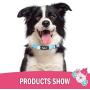PUPTECK Cute Dog Collar for Small Dogs - 2 Pack Adjustable Flowers Dog Collars - Soft Mesh Dog Harness Pet Puppy Comfort Padded Vest No Pull Harnesses