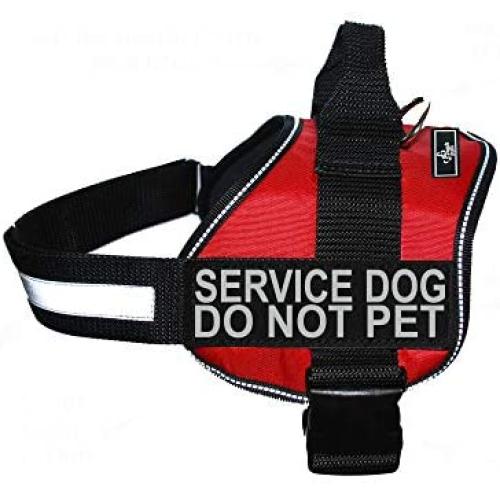 Doggie Stylz Service Dog Harness Vest Comes with 2 Reflective Service Dog DO NOT PET Removable Patches. Please Measure Dog Before Ordering