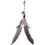 Funny Kitten Play Long Teaser Cat Wand Interactive Fun Toy with Pet Feather
