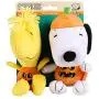 Peanuts 9 Inch Halloween Snoopy and Woodstock Pumpkin Big Head Plush Dog Toys with Squeaker | 2 Piece Squeaky Dog Toy Set, Fabric Snoopy Plush Dog Toys for All Dogs | Stuffed Dog Toys for All Dogs