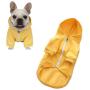 meioro Dog Clothes Hoodies Pet Cat Warm Soft Cotton Zipper Sweater Coat French Bulldog Pug (XS, Yellow)