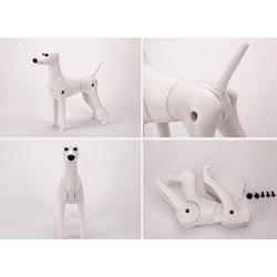 D-Wig Model Dog Only Grooming Practice White Dog Mannequin for Dog Groomers Reinforced Plastic