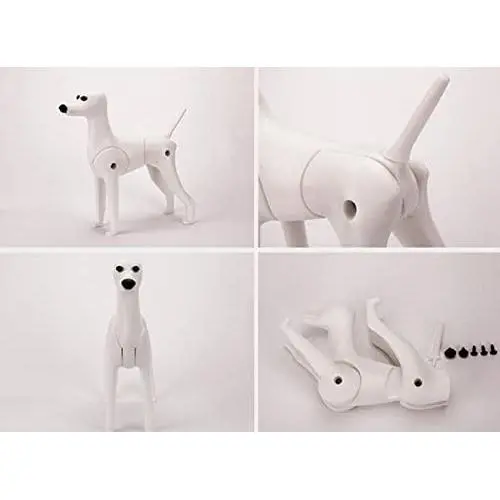 D-Wig Model Dog Only Grooming Practice White Dog Mannequin for Dog Groomers Reinforced Plastic D-Wig Model Dog Only Grooming Practice White Dog Mannequin for Dog Groomers Reinforced Plastic