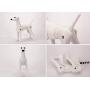 D-Wig Model Dog Only Grooming Practice White Dog Mannequin for Dog Groomers Reinforced Plastic