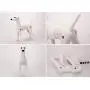 D-Wig Model Dog Only Grooming Practice White Dog Mannequin for Dog Groomers Reinforced Plastic D-Wig Model Dog Only Grooming Practice White Dog Mannequin for Dog Groomers Reinforced Plastic