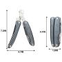 Oaoleer Dog Nail Clippers, Metal Pet Trimmers-Multifunctional Foldable Type with Safety Guards to Avoid Excessive Cutting, Built-in Nail File and Comb,Stylish Appearance,Professional Grooming Tool.