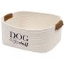 Geyecete Square Dog Toy Basket Storage Cotton Rope Storage Basket Pet/Pet Toy and Accessory Storage Bin Doy Toy Box
