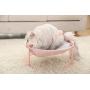Furrytail Cat Hammock Elevated Cat Bed with Steel Frame and Toy Ball, Detachable Washable Soft and Warm Hammock for Indoor Lounge
