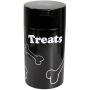 Pawvacs Set of 3 ( 6, 12, 24 Ounce ) Vacuum Sealed Pet Food Storage Containers; Black Cap & Body/White Treats