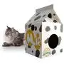 InnoPet Cat Scratcher Cardboard House,Milk Carton Cat Condo for Cats with DIY, Corrugated Cat Cardboard Box, Pad Scratch Toy, Bonus Catnip Included. InnoPet Cat Scratcher Cardboard House,Milk Carton Cat Condo for Cats with DIY, Corrugated Cat Cardboard Box, Pad Scratch Toy, Bonus Catnip Included.